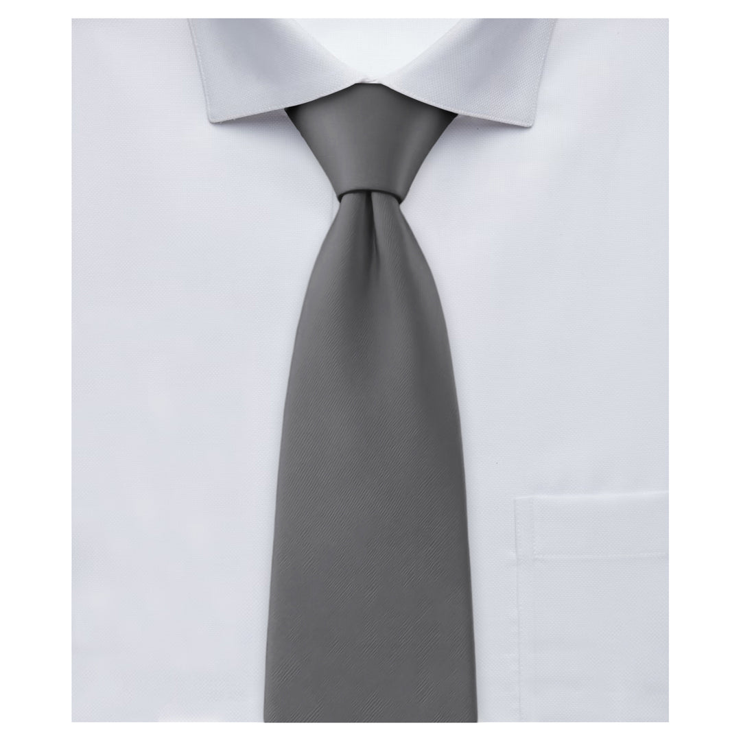 Solid Clip-On Tie - Charcoal