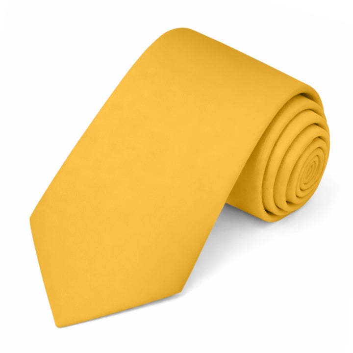Solid Extra Long Tie - Bright Gold