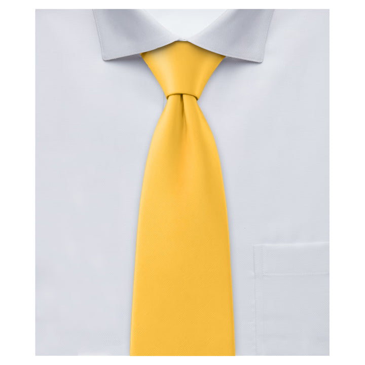 Solid Extra Long Tie - Bright Gold