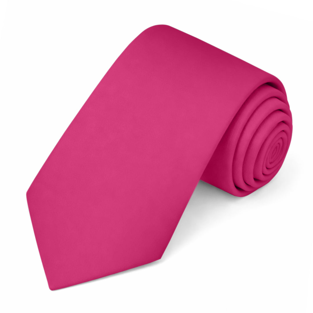 Solid Extra Long Tie - Fuchsia Pink