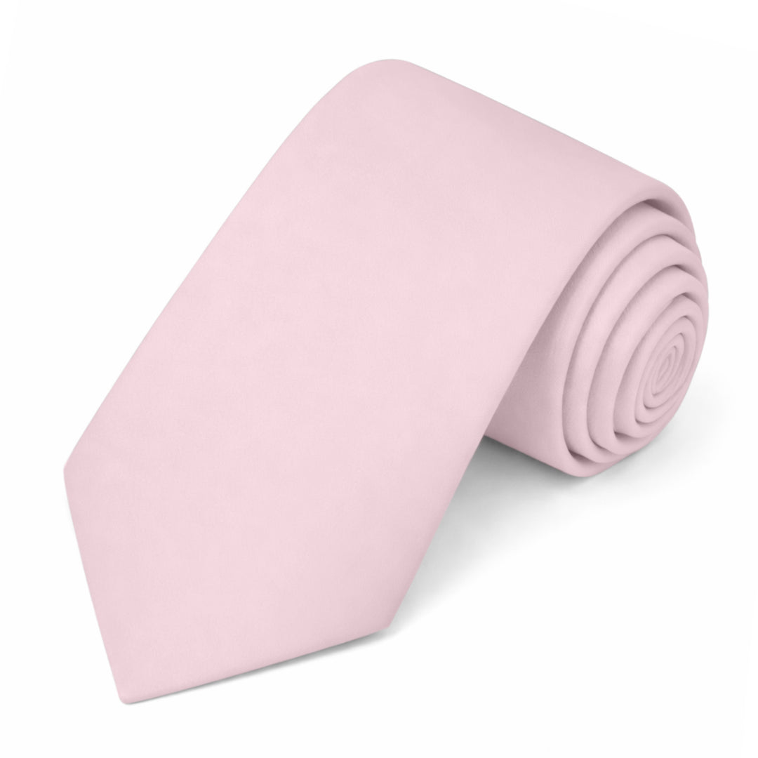 Solid Extra Long Tie - Bridal Pink