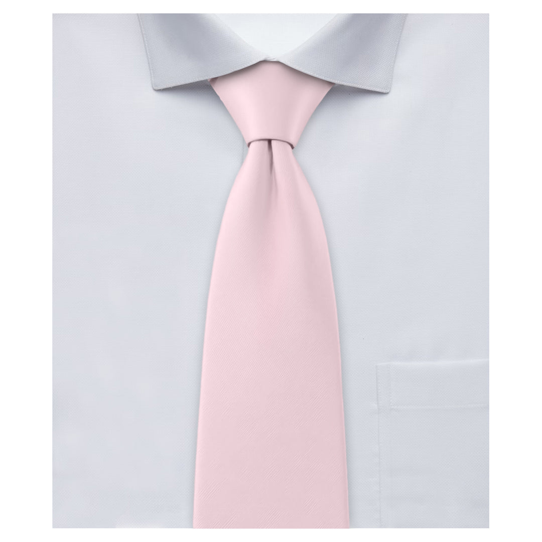 Solid Zipper Tie - Bridal Pink