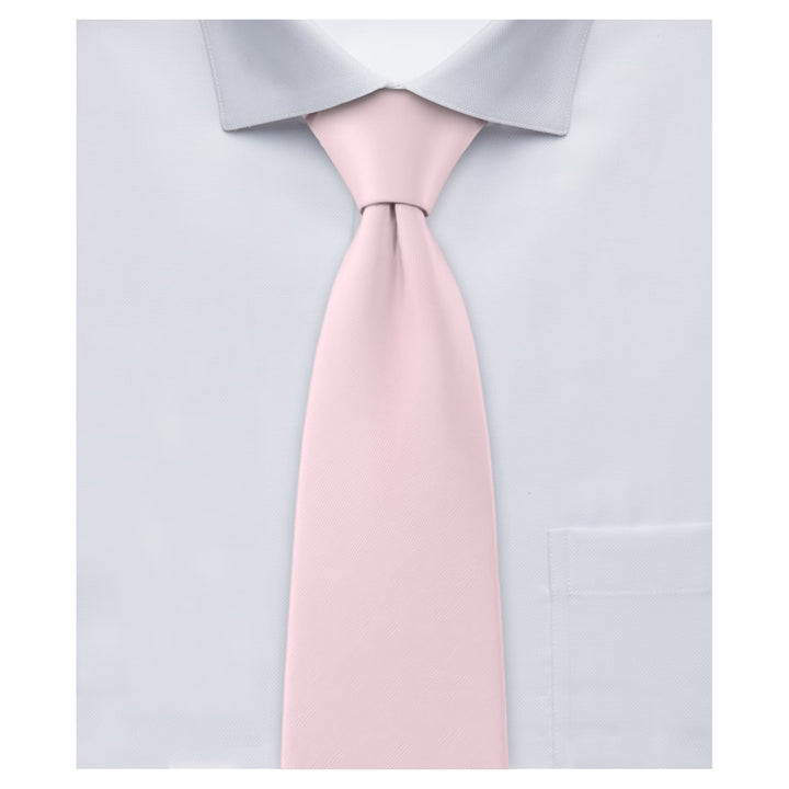Solid Extra Long Tie - Bridal Pink
