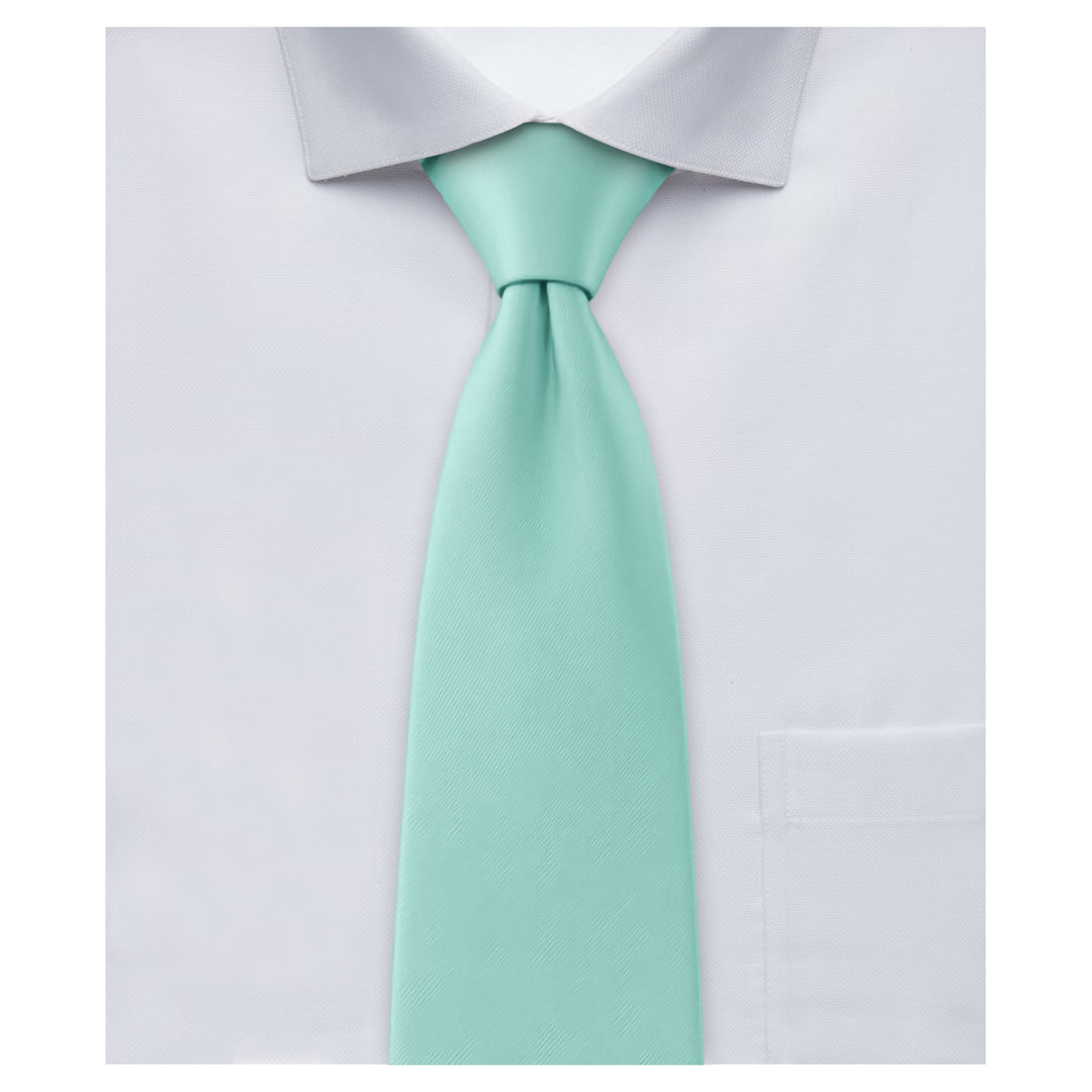 Wedding Solid Zipper Tie - Aqua