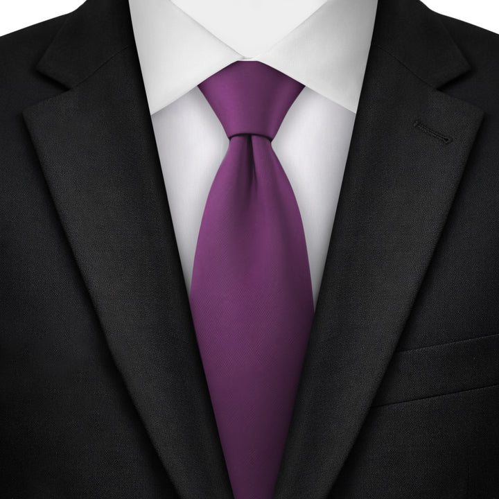 Solid Tie - Eggplant