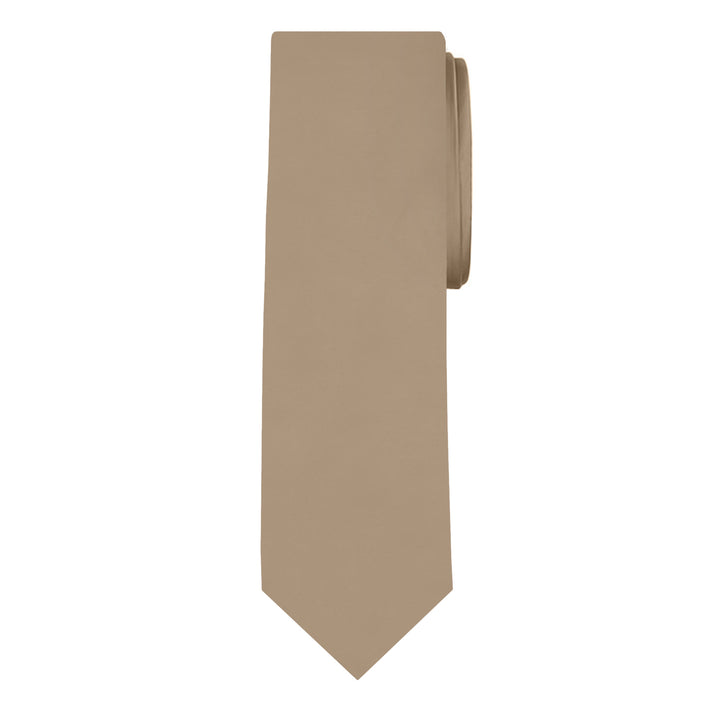 Solid Extra Long Tie - Tan