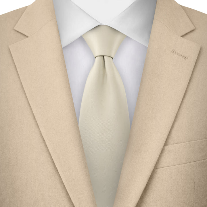 Solid Extra Long Tie - Champagne