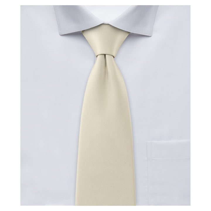 Solid Zipper Tie - Champagne