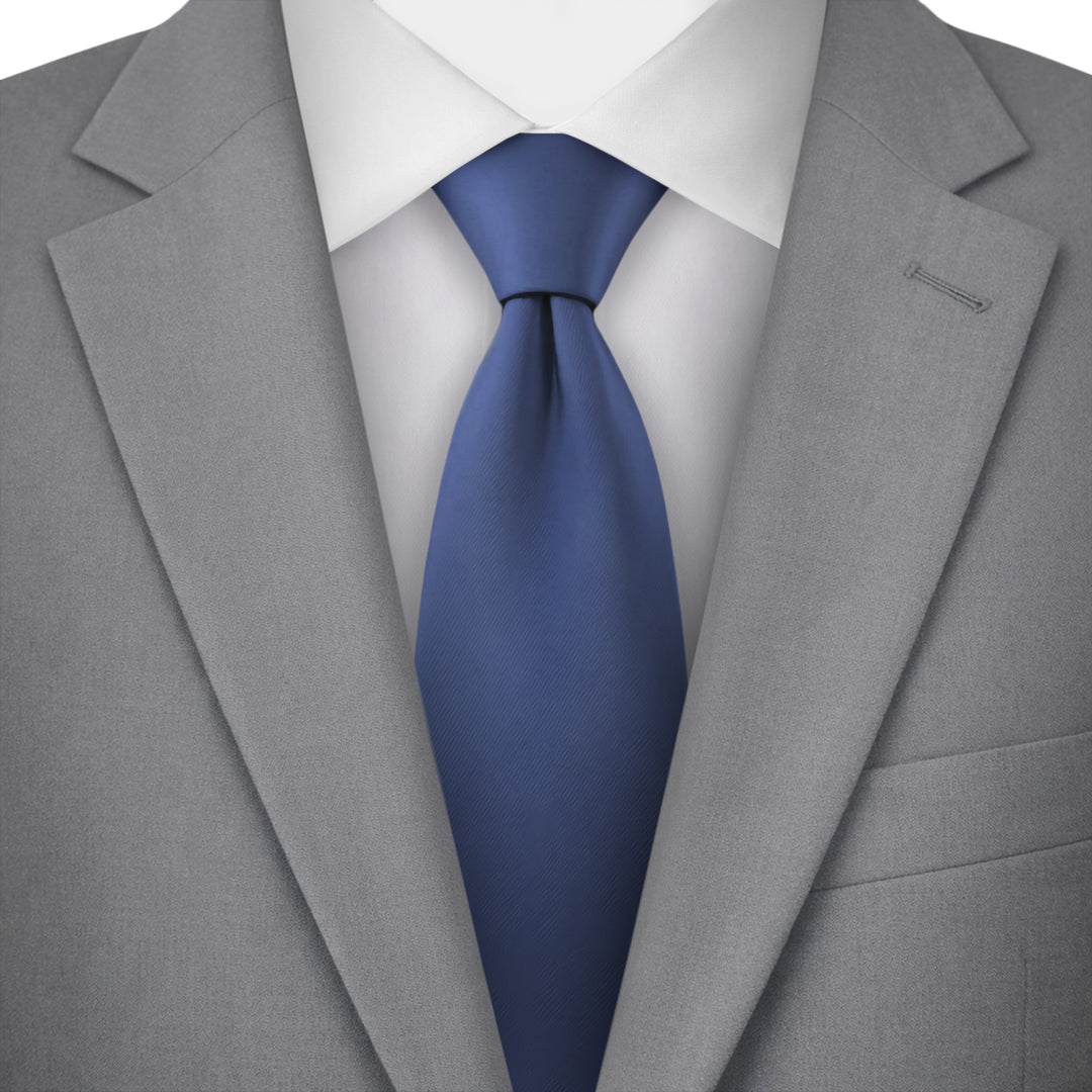 Solid Tie - Steel Blue