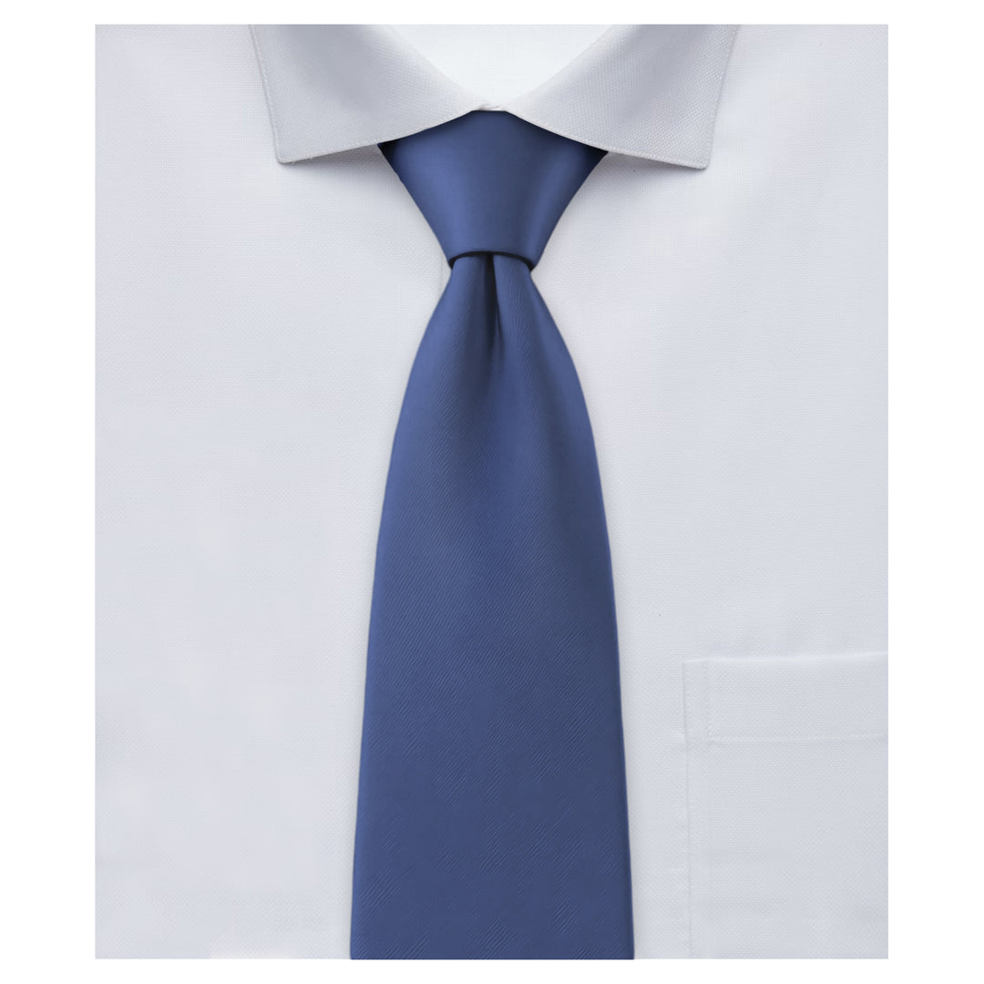 Wedding Solid Clip-On Tie - Steel Blue