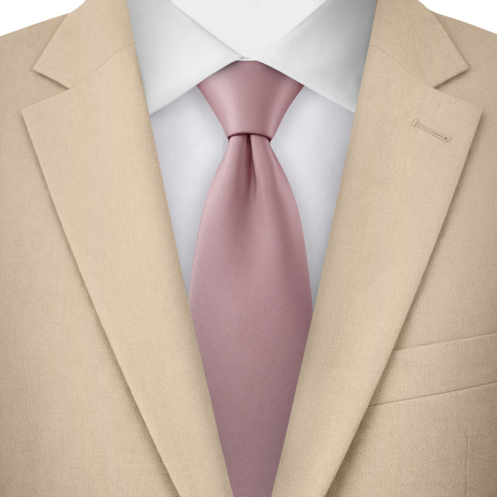 Solid Clip-On Tie - Dusty Rose