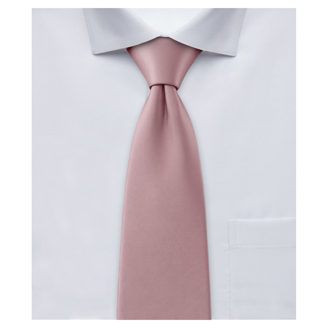 Solid Zipper Tie - Dusty Rose