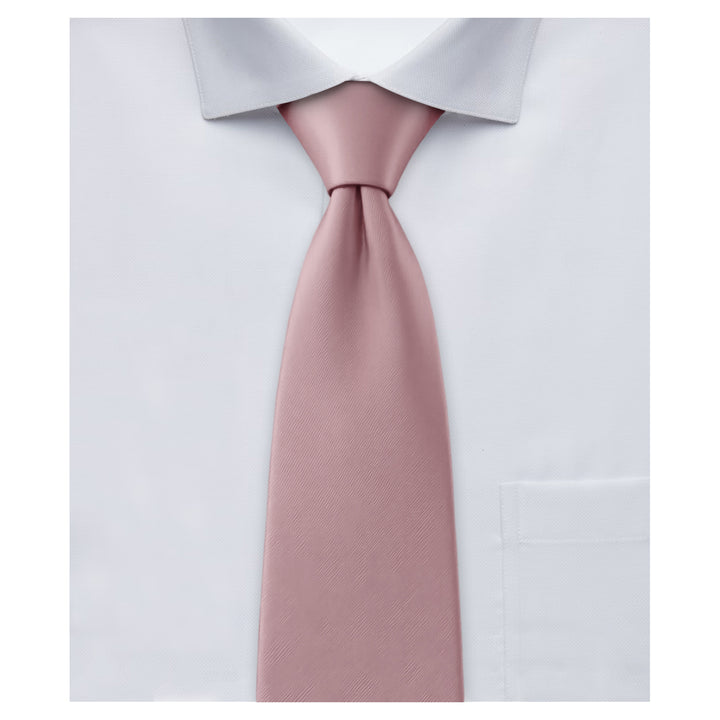 Solid Zipper Tie - Dusty Rose