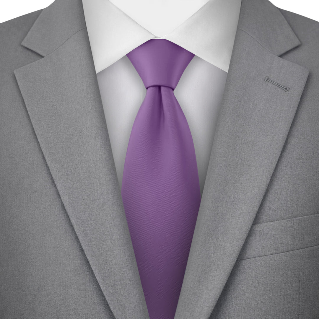 Solid Extra Long Tie - Wisteria