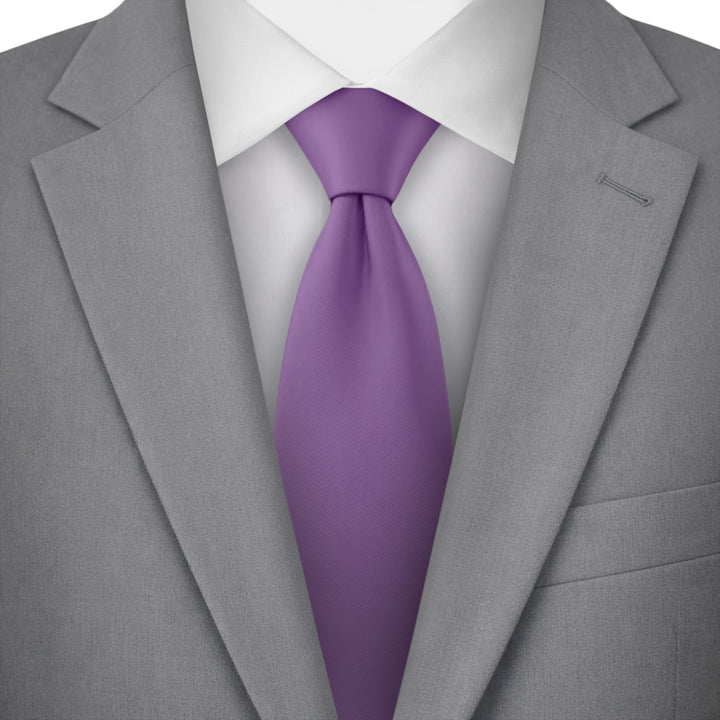 Solid Extra Long Tie - Wisteria