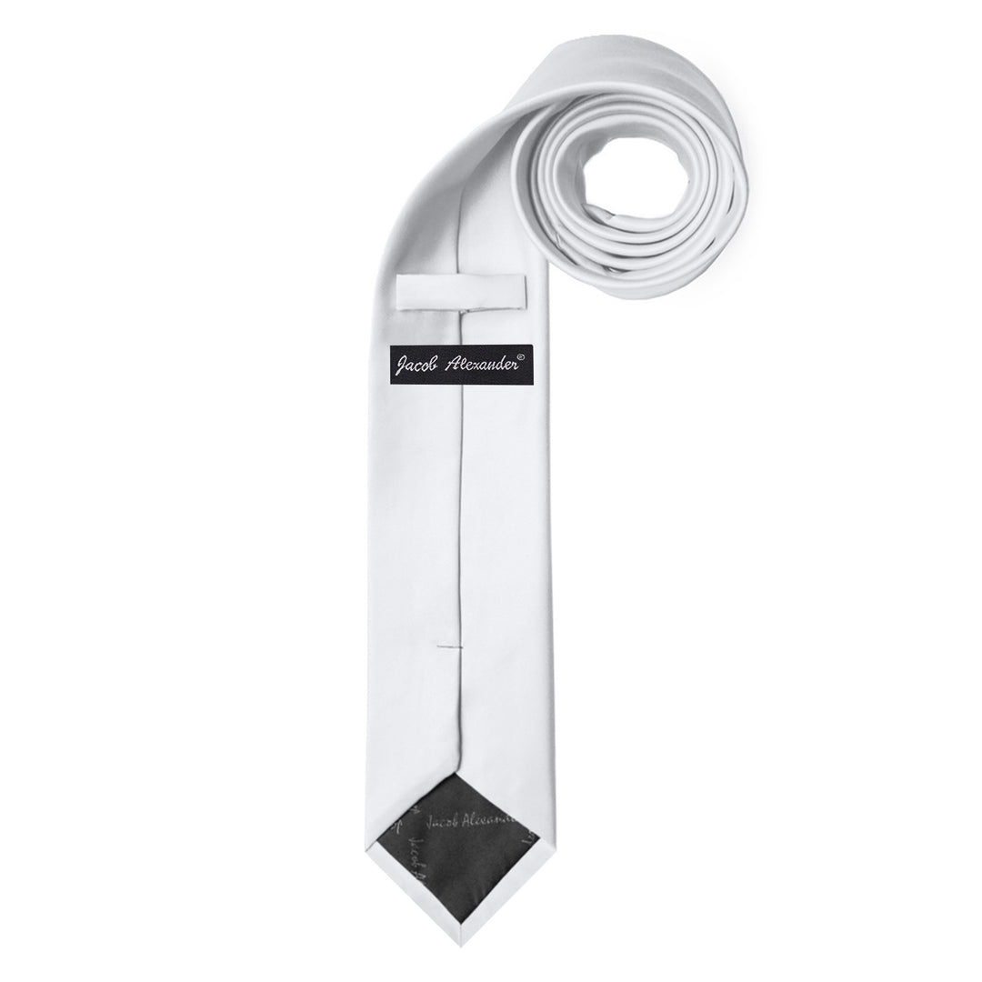 Kids' Prep Solid Tie - White