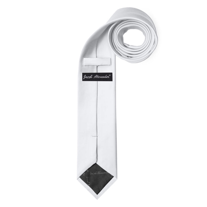 Kids' Prep Solid Tie - White