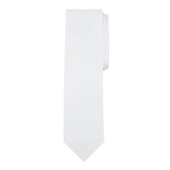 Kids' Prep Solid Tie - White