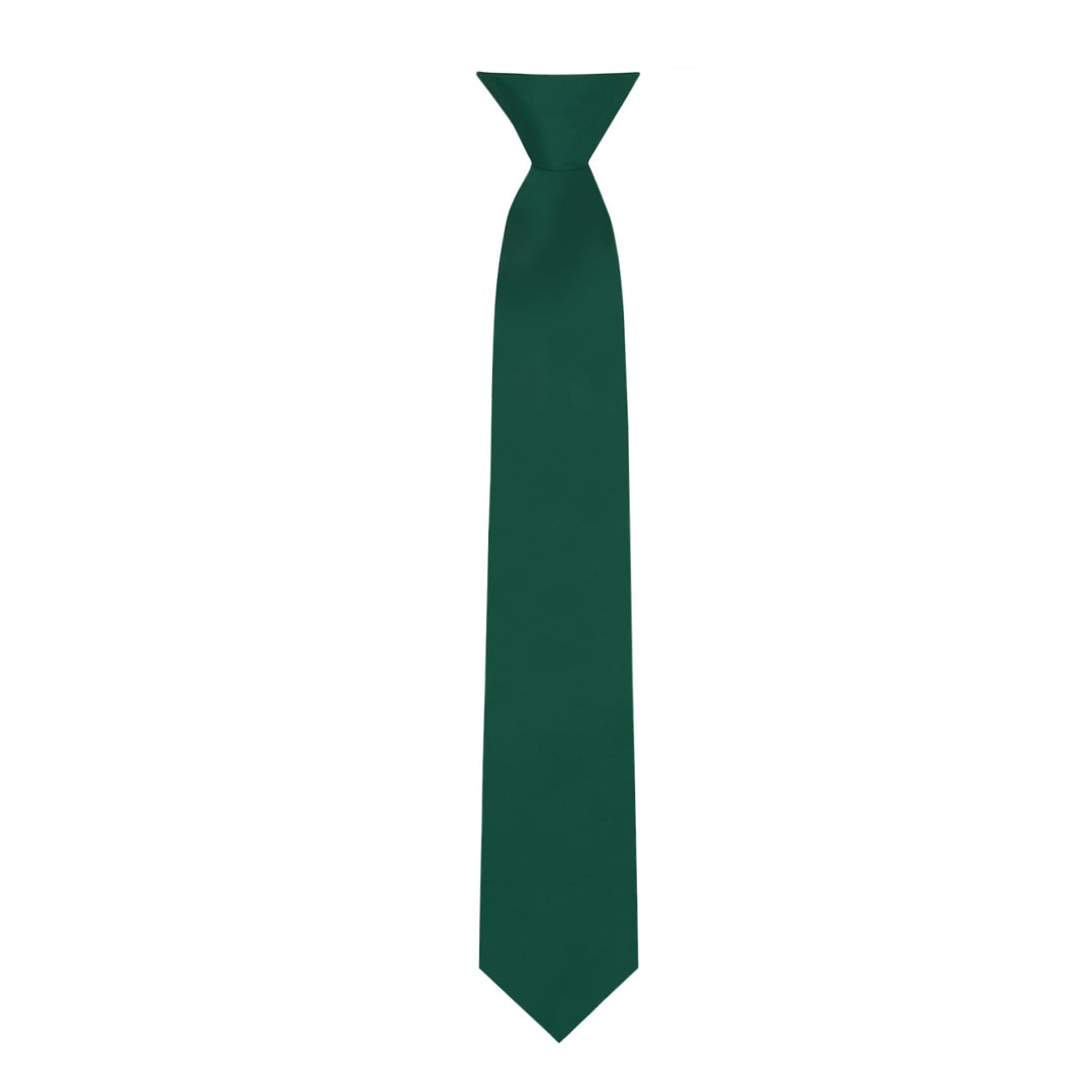 Kids' Solid 14" Clip-On Tie - Hunter Green