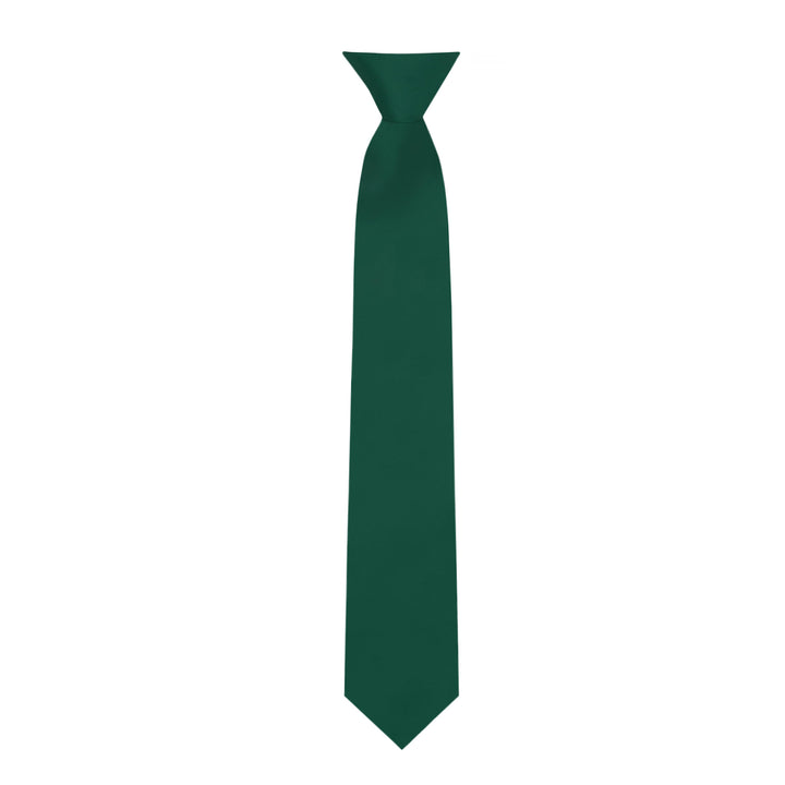 Kids' Solid 14" Clip-On Tie - Hunter Green