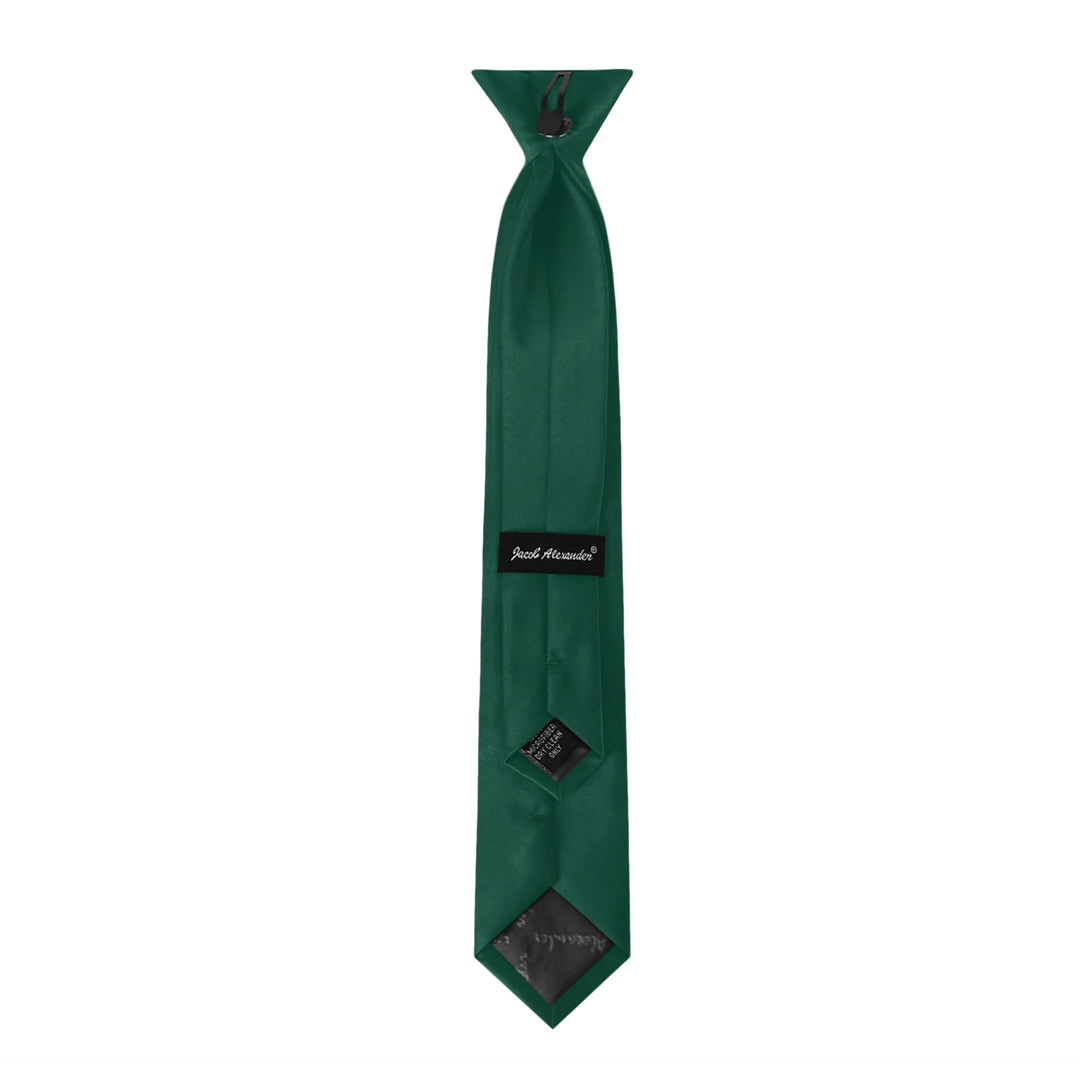 Kids' Solid 14" Clip-On Tie - Hunter Green