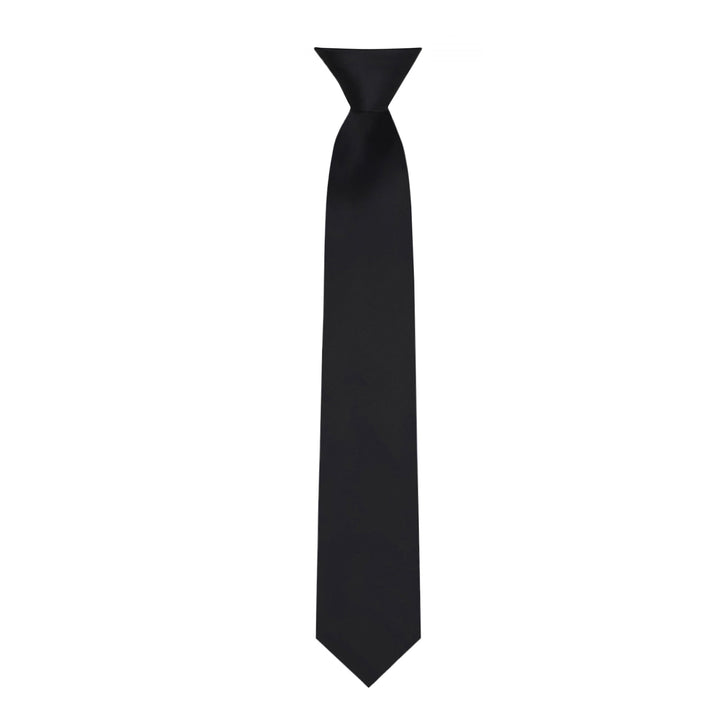 Kids' Solid 14" Clip-On Tie - Black