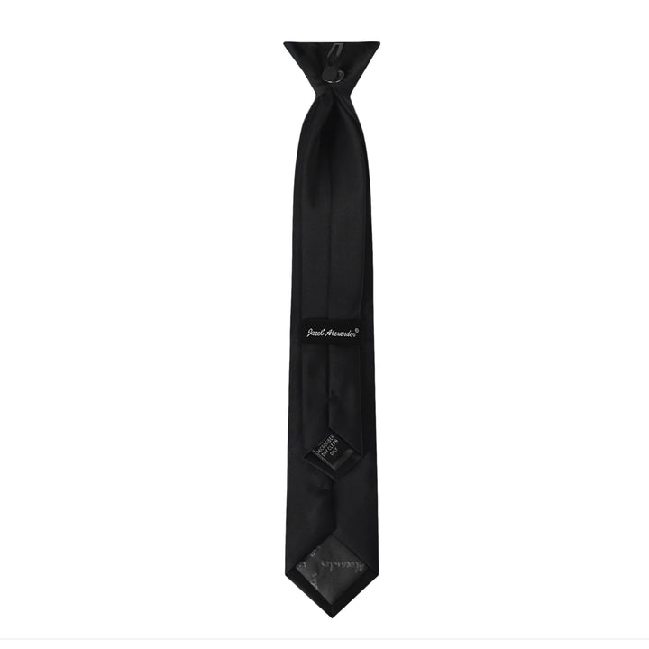 Kids' Solid 14" Clip-On Tie - Black