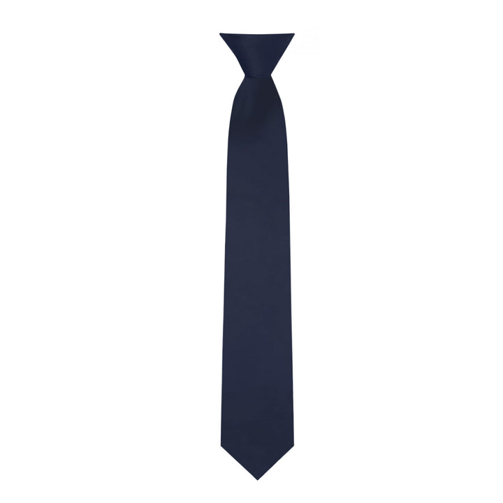Kids' Solid 14" Clip-On Tie - Navy Blue