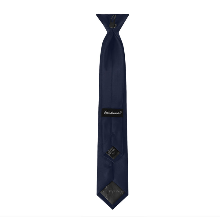 Kids' Solid 14" Clip-On Tie - Navy Blue