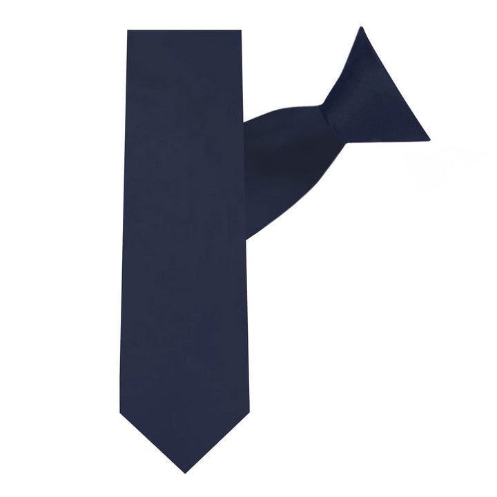 Kids' Solid 14" Clip-On Tie - Navy Blue