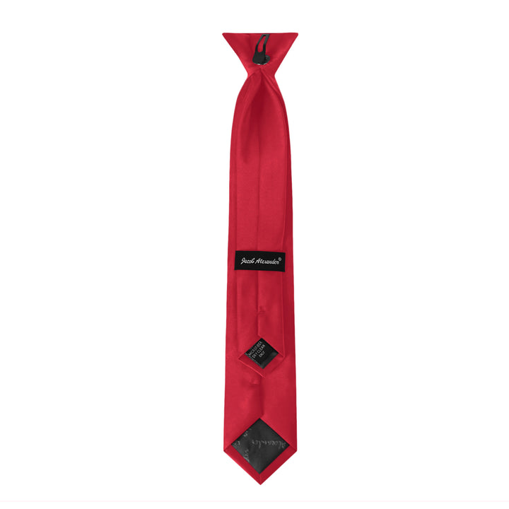 Kids' Solid 14" Clip-On Tie - Red