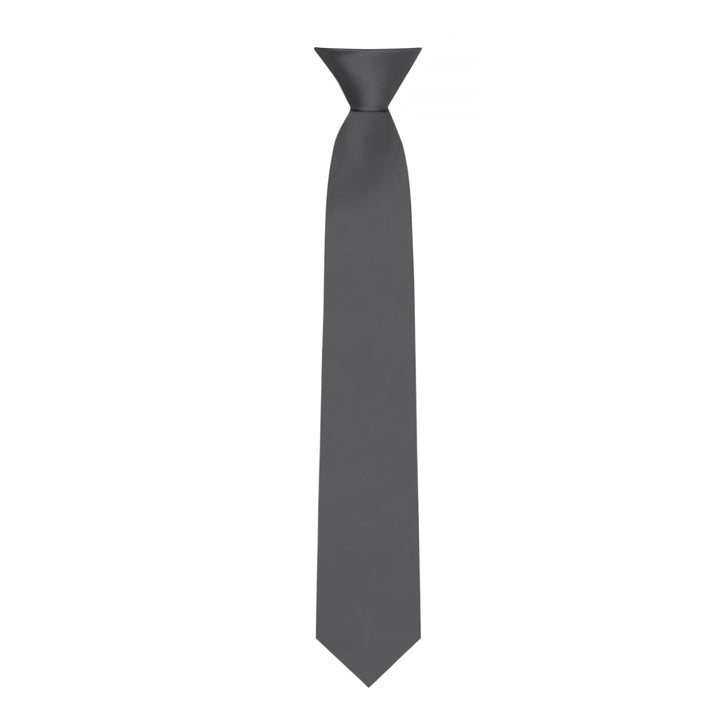 Kids' Solid 14" Clip-On Tie - Charcoal