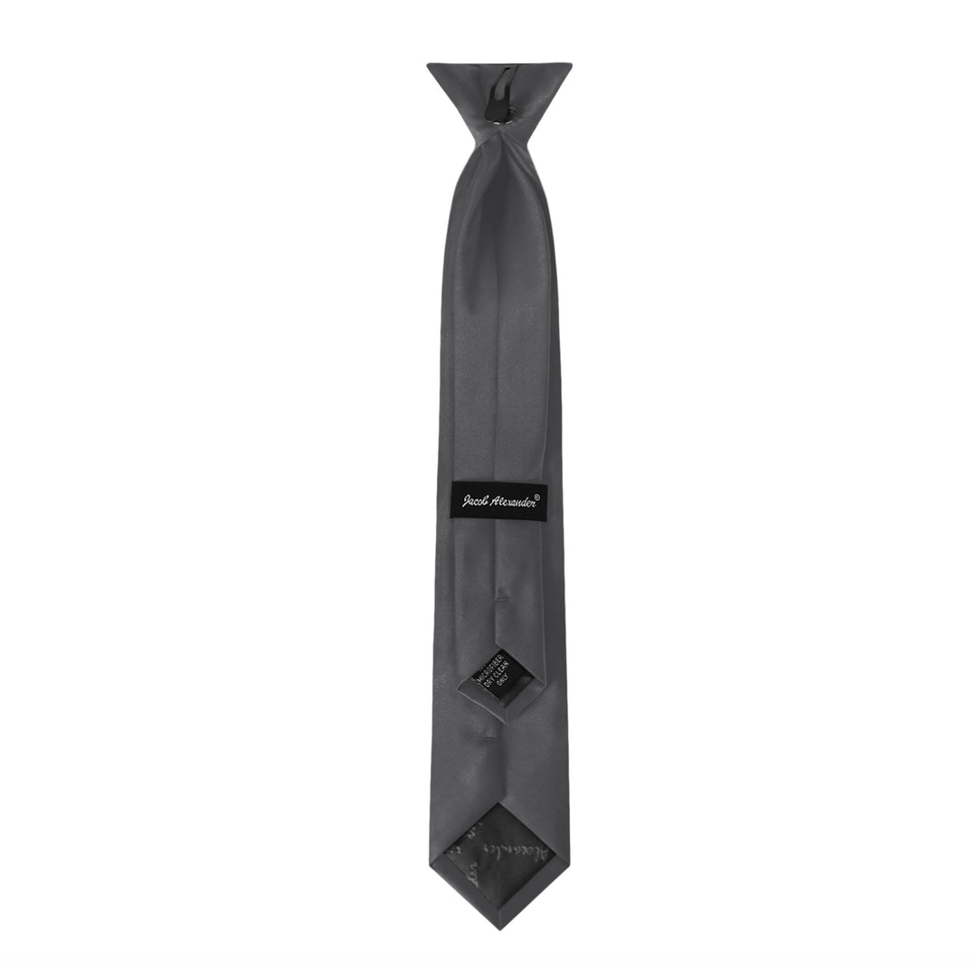 Kids' Solid 14" Clip-On Tie - Charcoal