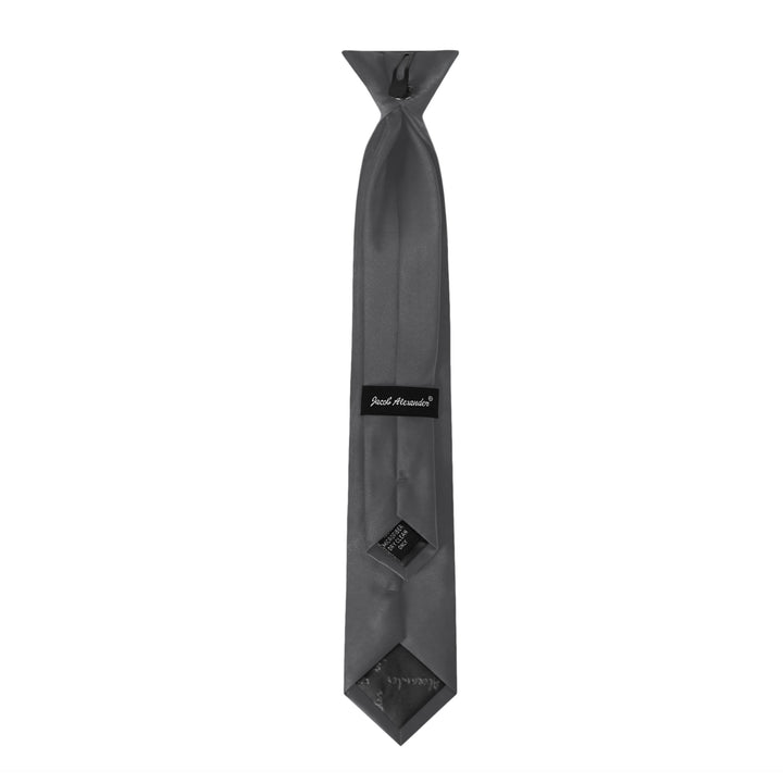 Kids' Solid 14" Clip-On Tie - Charcoal