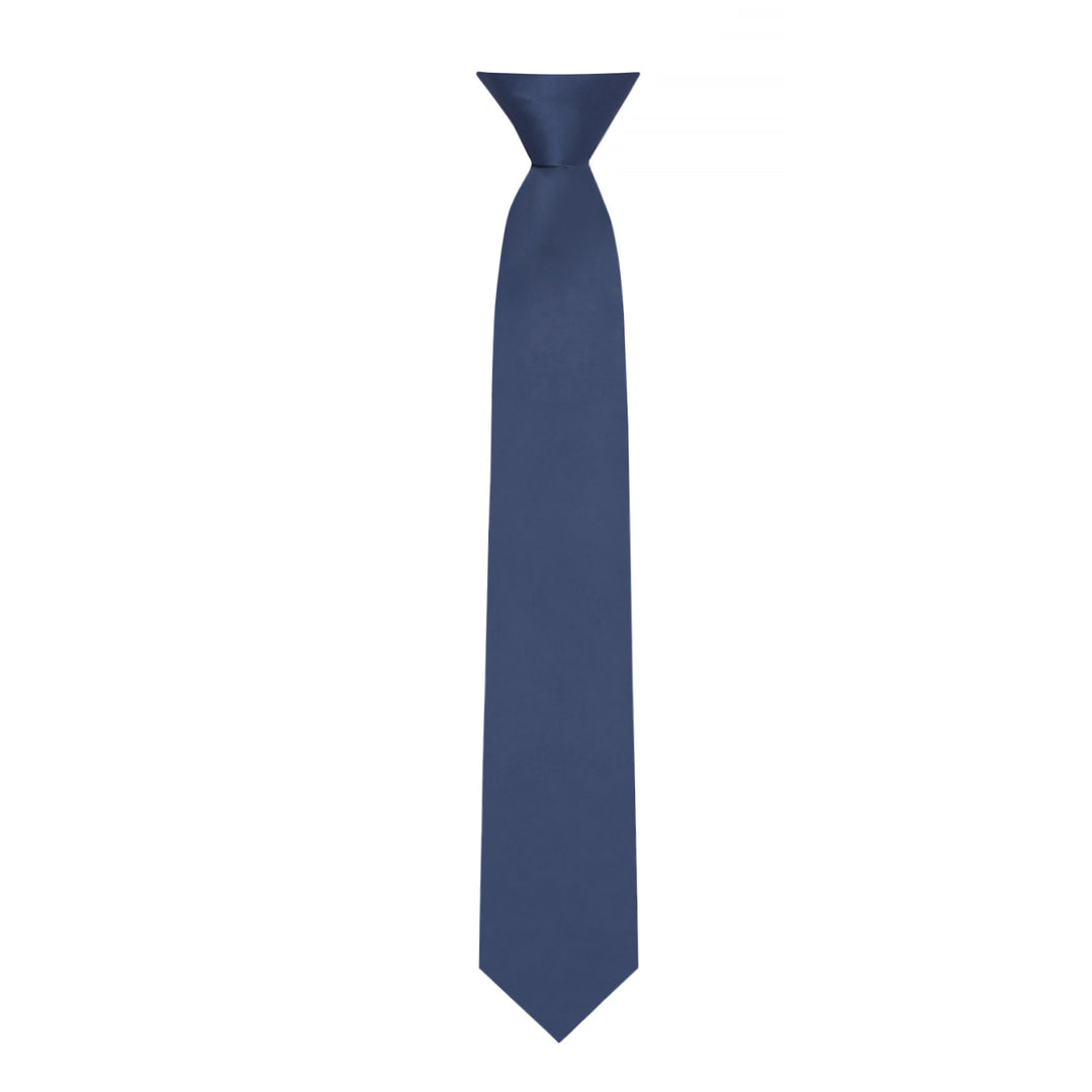 Kids' Solid 14" Clip-On Tie - Steel Blue