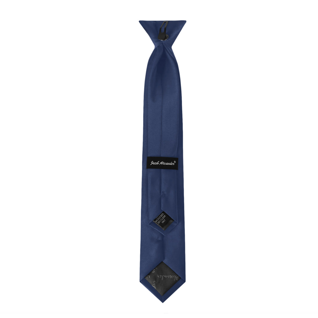 Kids' Solid 14" Clip-On Tie - Steel Blue