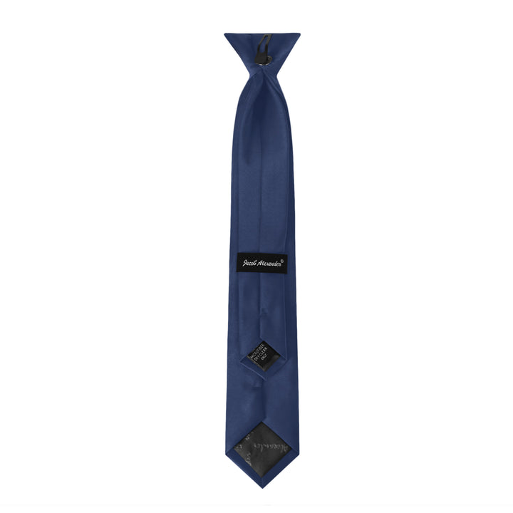 Kids' Solid 14" Clip-On Tie - Steel Blue