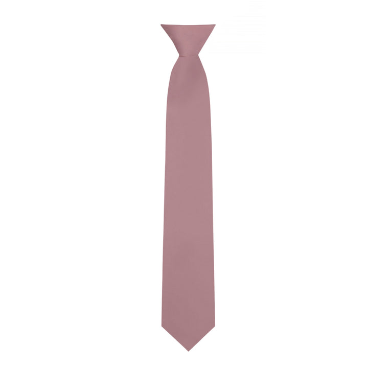 Kids' Solid 14" Clip-On Tie - Dusty Rose