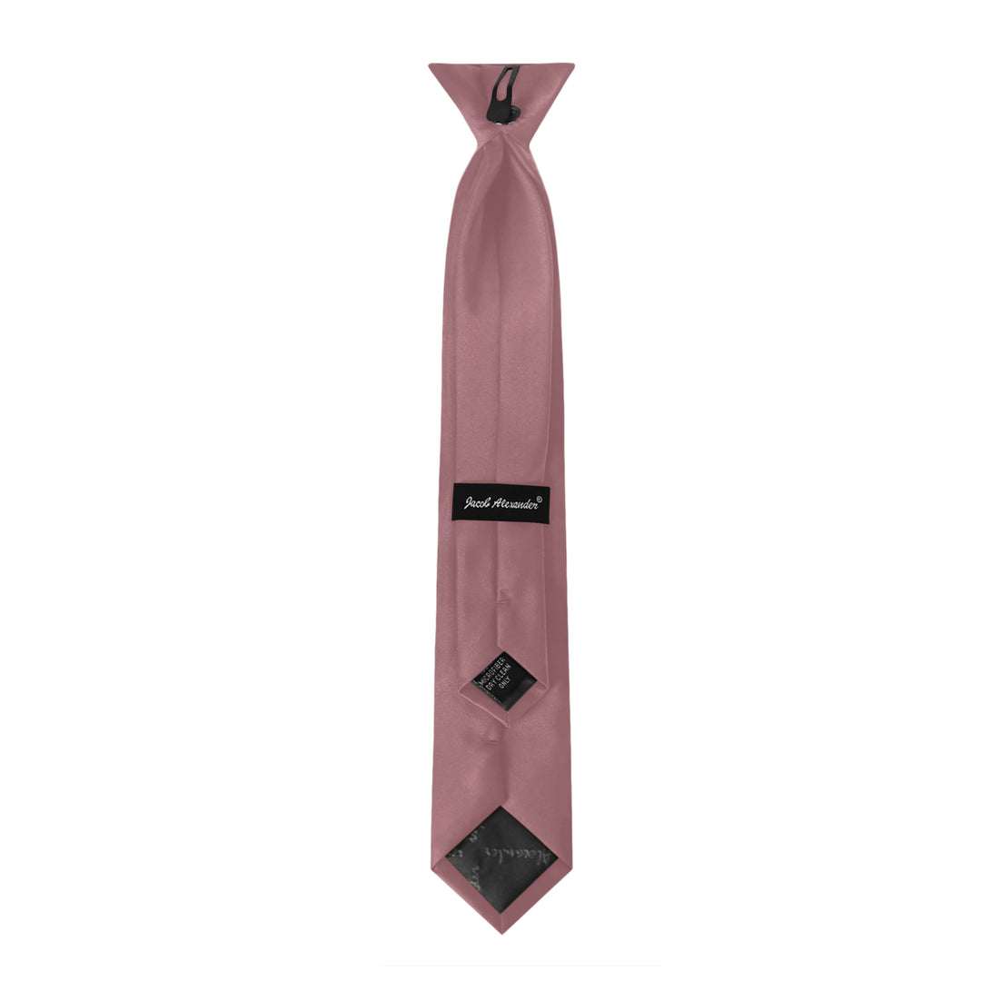 Kids' Solid 14" Clip-On Tie - Dusty Rose