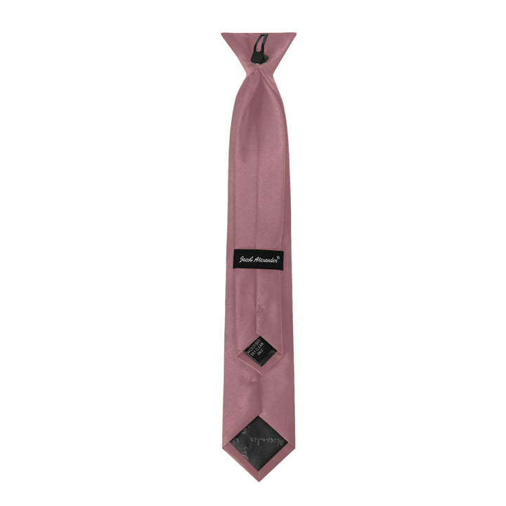 Kids' Solid 14" Clip-On Tie - Dusty Rose