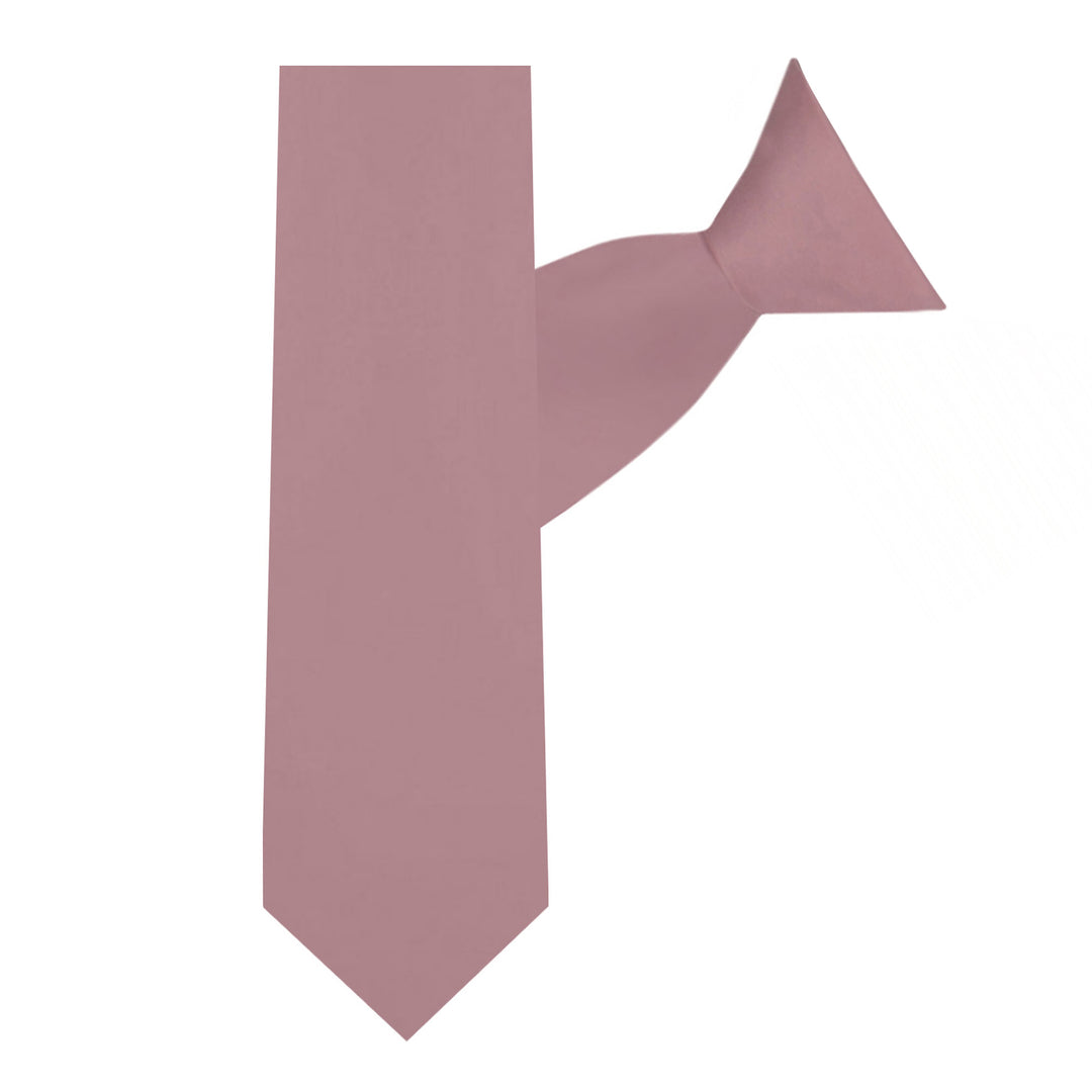 Kids' Solid 14" Clip-On Tie - Dusty Rose