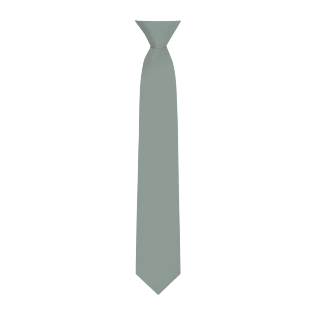 Kids' Solid 14" Clip-On Tie - Dusty Sage