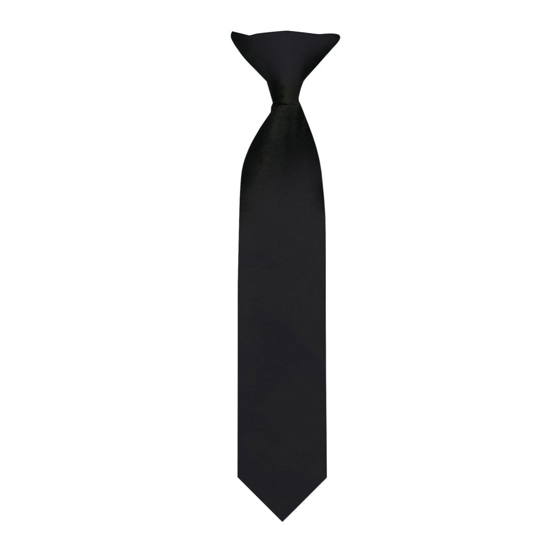 Kids' Solid 11" Clip-On Tie - Black