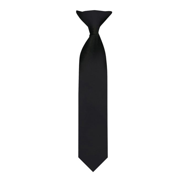 Kids' Solid 11" Clip-On Tie - Black