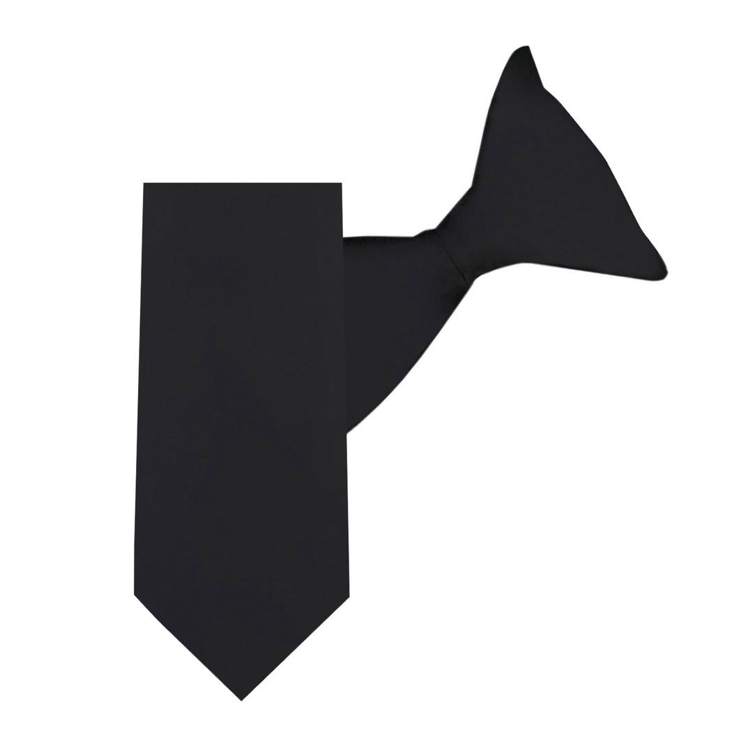 Kids' Solid 11" Clip-On Tie - Black