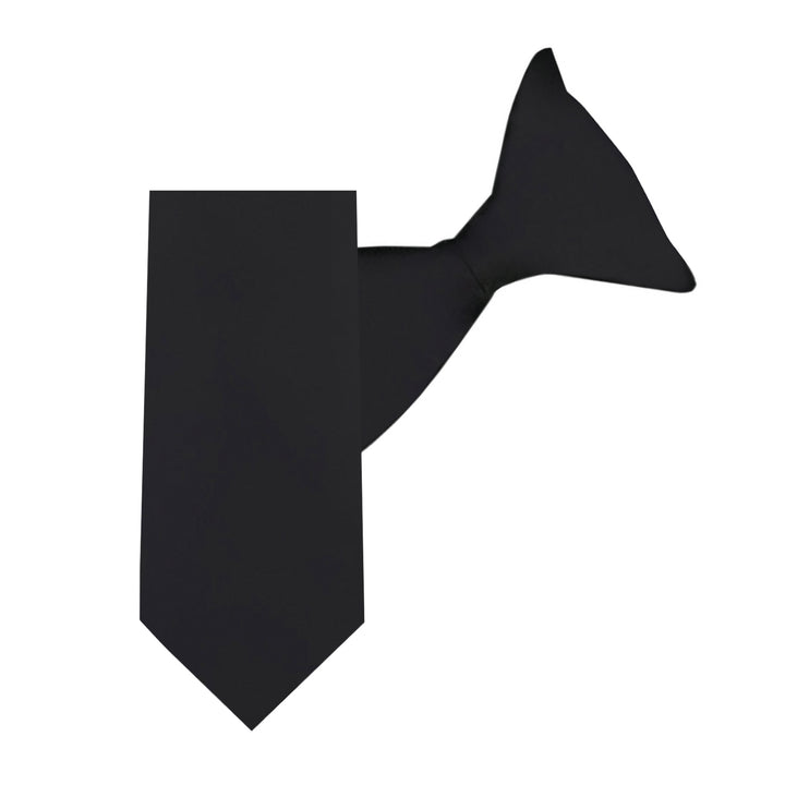 Kids' Solid 11" Clip-On Tie - Black