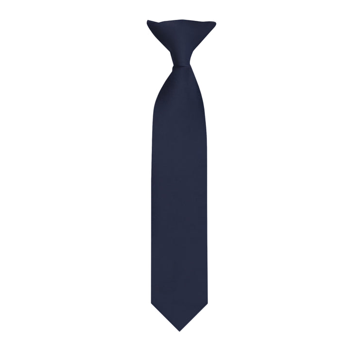 Kids' Solid 11" Clip-On Tie - Navy Blue