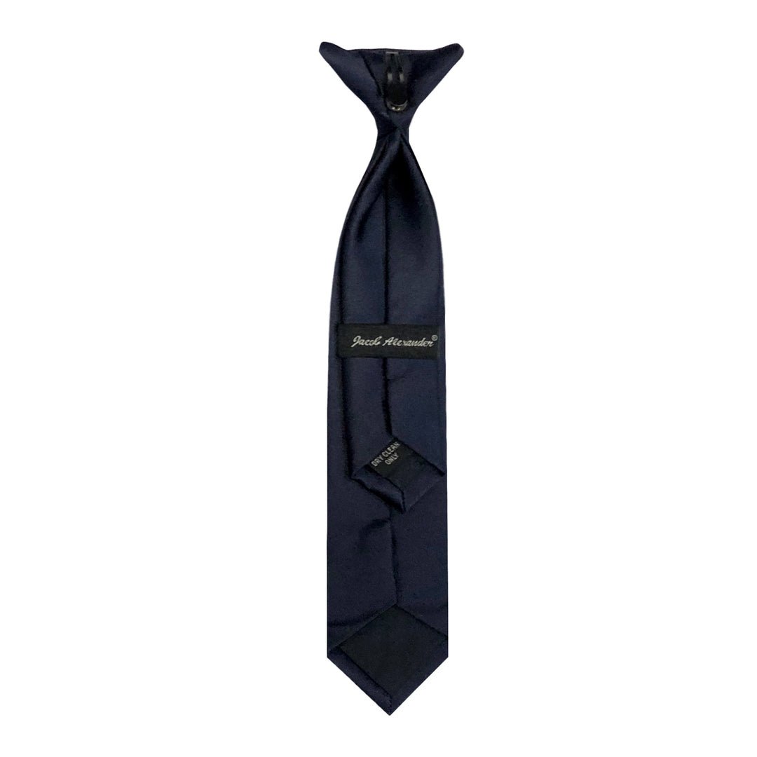Kids' Solid 11" Clip-On Tie - Navy Blue
