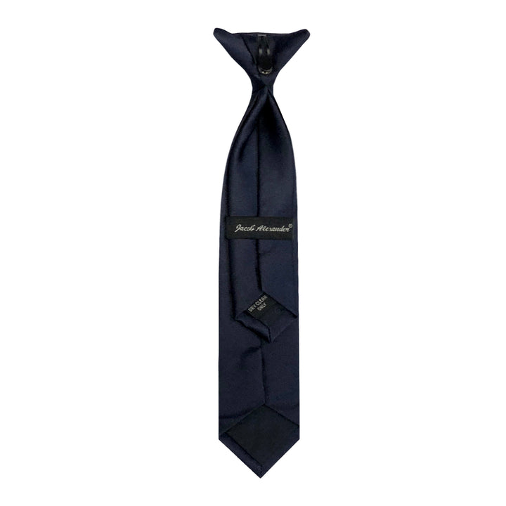 Kids' Solid 11" Clip-On Tie - Navy Blue