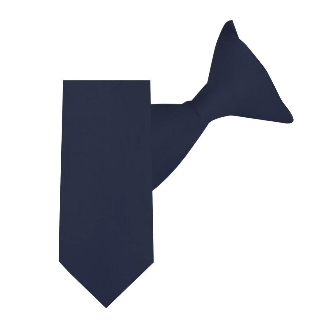 Kids' Solid 11" Clip-On Tie - Navy Blue